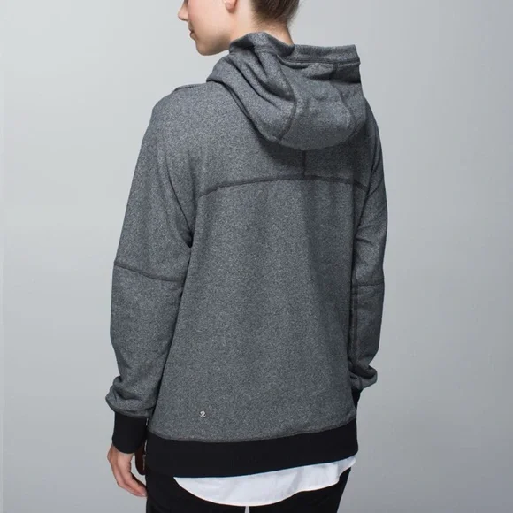 Lululemon Om & Roam Pullover Sz 4 In Heathered Speckled Black / Black - Picture 2 of 11